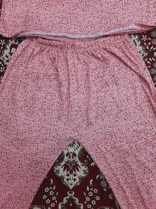 Pink Colour Night Suit