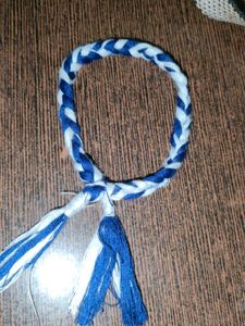 Braided Blue &amp; White Bracelet