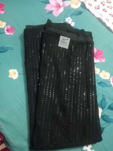 Elegant Black Sequence Saree