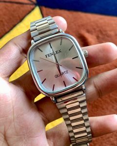 Vintage Silver FENLEX Quartz Watch – Timeless Eleg