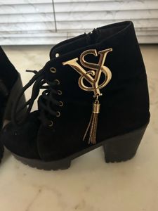 Stylish Black Heeled Booties