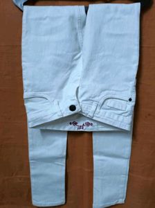 White Low Waist Jeans