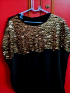 Golden Sequin Top