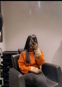 Shein Orange Knit Sweater