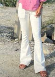 White Bootcut Jeans