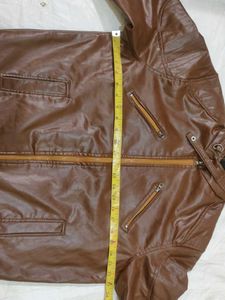 Brown Leather Look Jacket