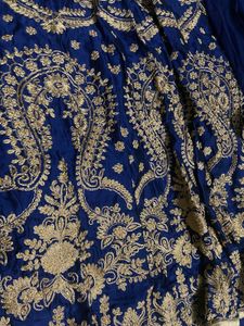 Elegant Golden Zari Lehenga For Sale