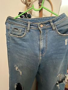 ripped women denim