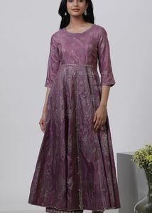 W Brand Elegant Purple Anarkali Suit