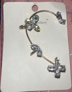 Crystal Butterfly Ear Cuff