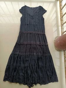 Elegant Black Lace Dress🩶