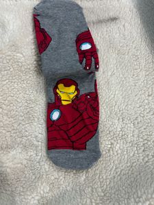 Iron Man &amp; Sponge Bob Print Socks