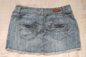 Denim Mini Skirt &amp; Shorts Set