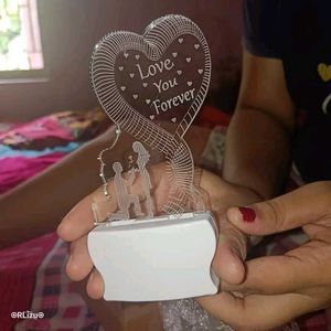 Beautiful Love Lamp Multicolour 3D Illumination