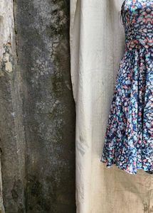 I. Floral Strapless Dress
