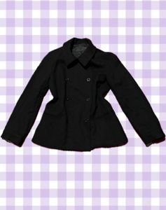 Classic Black Double-Breasted Coat