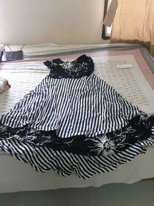 Black And White Long Dress