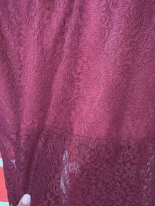 Elegant Maroon Lace Dress
