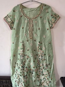Lidhianvi Green embroidery Kurta