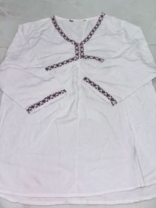 Embroidered White Tunic