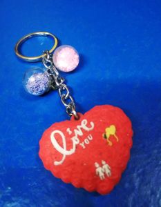 Love You Heart Keychain