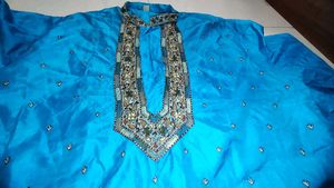 Elegant Blue Silk Kurta