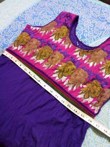 Long Purple Anarkali Kurta
