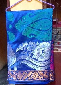 Royal Blue Pure Banarsi Silk Saree
