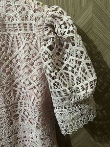 Pink Lace Mini Dress