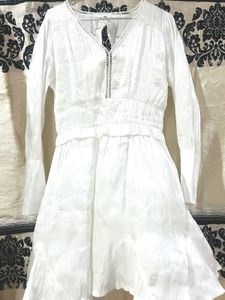 White Long Sleeve Dress