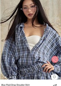 Blue Plaid Mini Skirt
