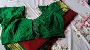 Womens Traditional pure cotton Saree with blouse