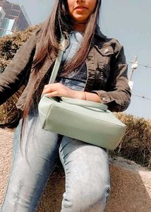 Black Denim Jacket In Army Design