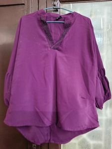 New Party&#39; Wear Stylish Purple Top In Xl Size