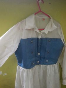 Blue &amp; White Corset Dress/top