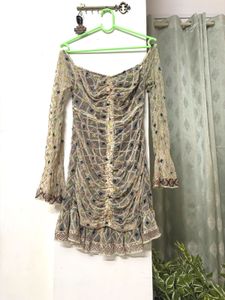 Elegant Mesh Mini Dress