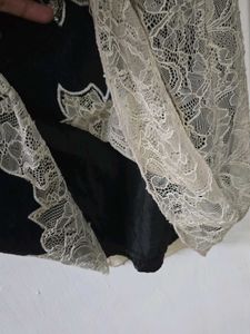 imported Elegant Black Lace Dress size Xs