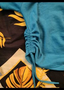 Blue Ruched T-shirt