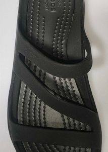 Women Crocs Black Slip Ons