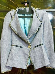 Elegant blue Grey Blazer