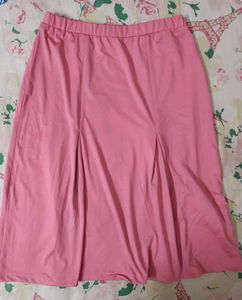 Pink Graphic Print Skirt