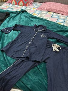 Navy Blue Pajama Set