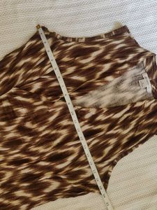 Brown Animal Print Sleeveless Top