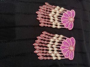 Vintage Beaded Flower Earrings
