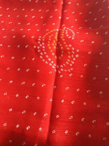Red Bandhani saree