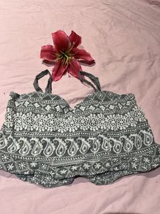 ONLY Grey Embroidered Crop Top❤️