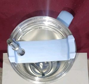 Light Blue Tumbler with Handle