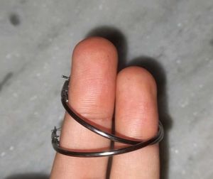 Classic Grey Hoop Earrings