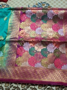 Elegant bengalore katan silk with blouse