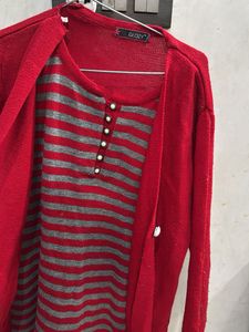 Wollen Red Top For Women